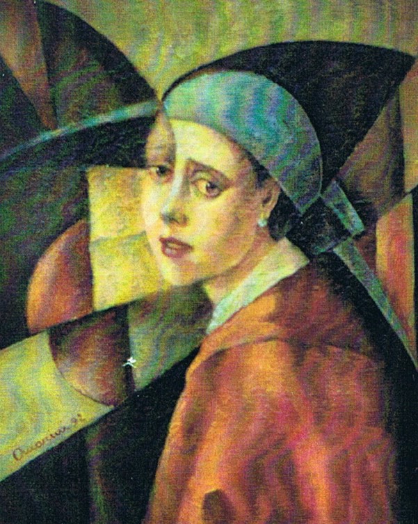 autoritratto klirò pittura a olio oil painting woman sad