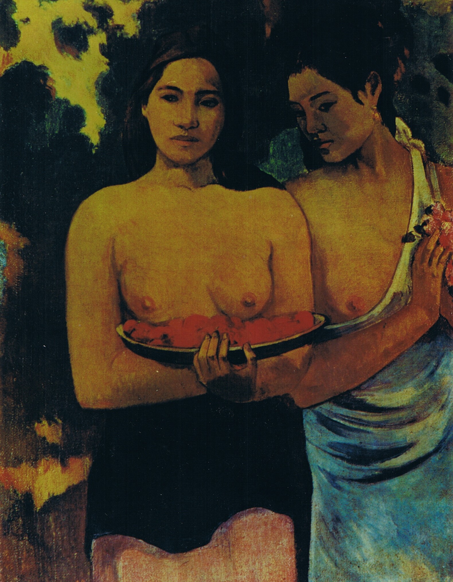 Paul Gauguin Due donne tahitiane falso d'autore copia klirò