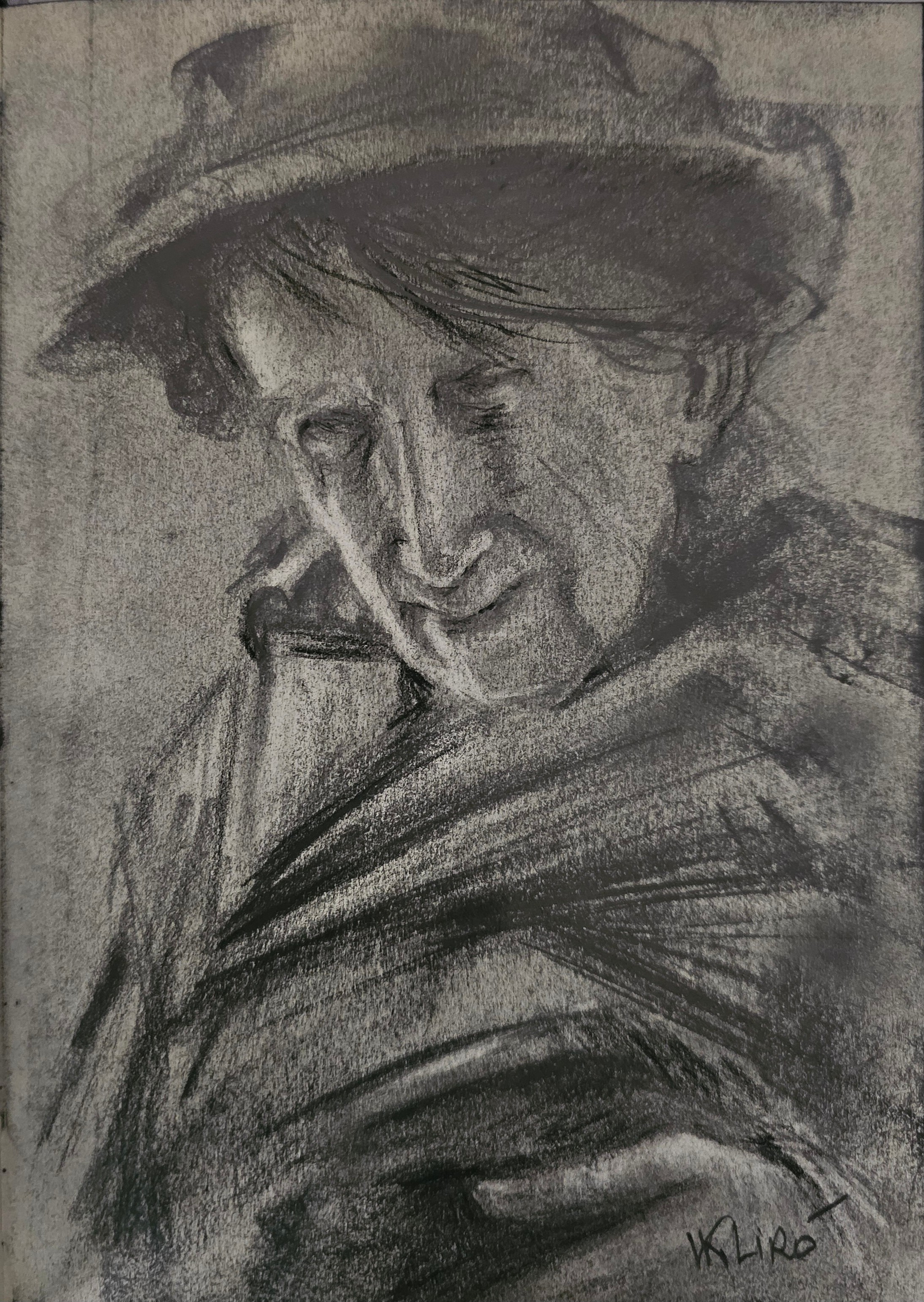 Disegno a matita "Il Contadino" di Klirò