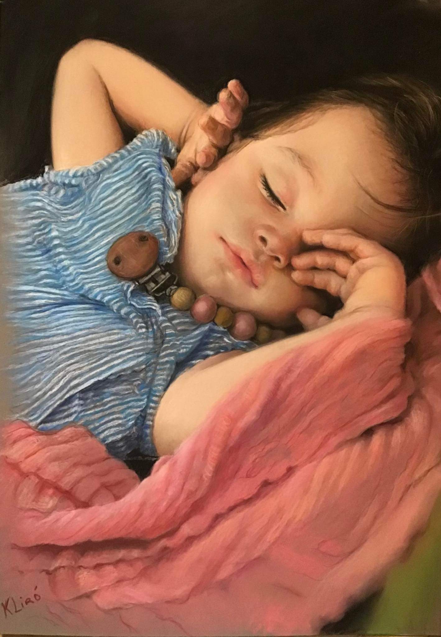 Il sogno di Fiammetta pastello arte pastel art klirò