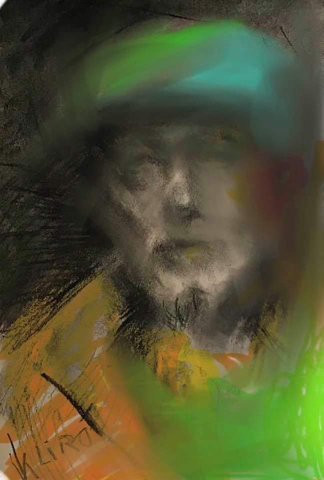 uomo pastello klirò pastel art charcoal