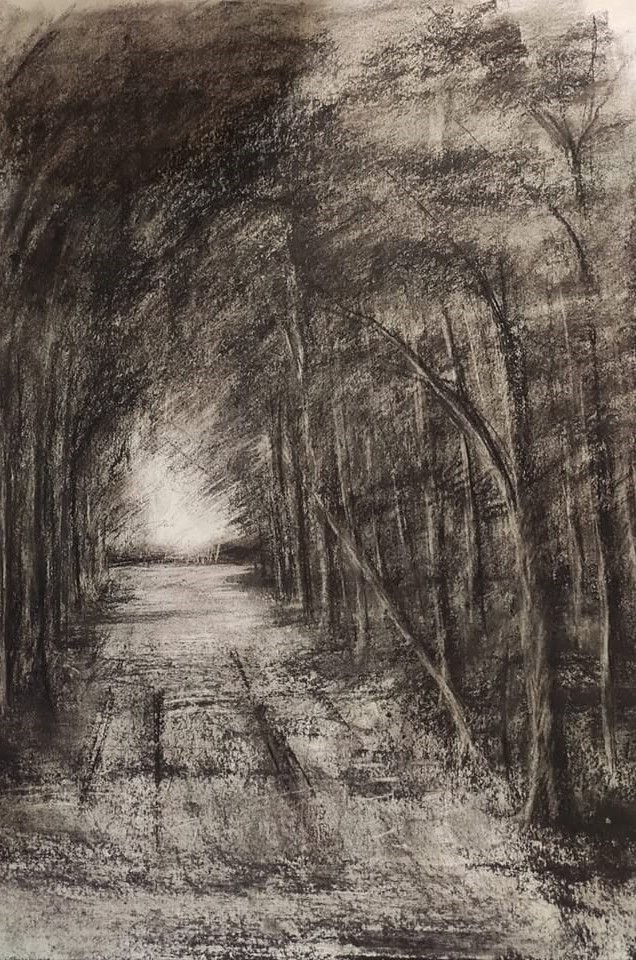 disegno carboncino klirò charcoal drawing