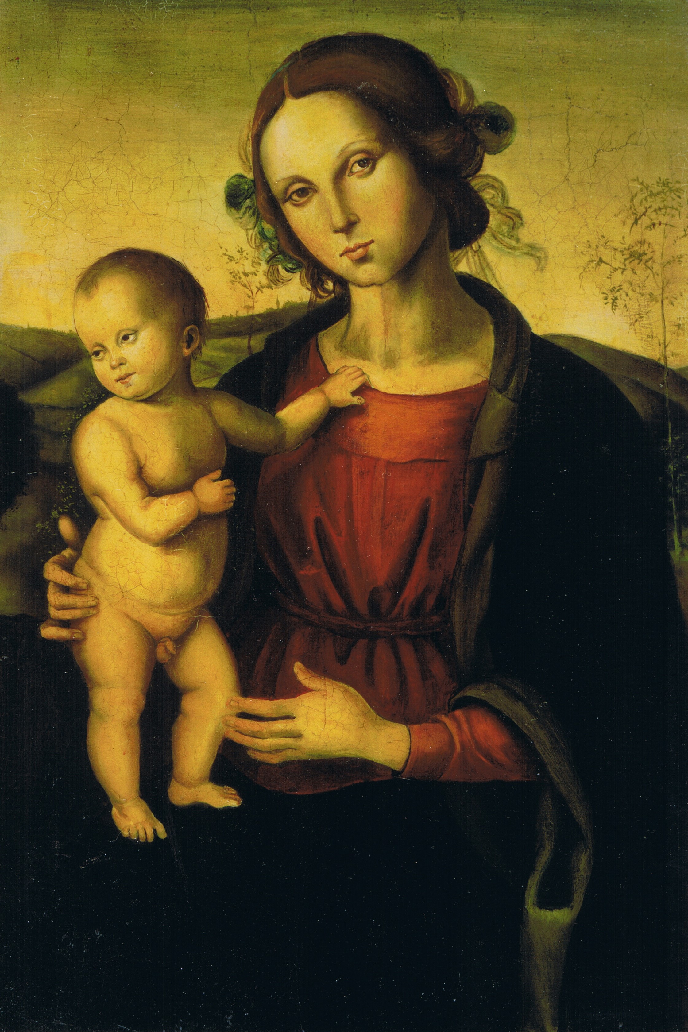 Perugino Madonna con Bambino Klirò falso d'autore copia dipinto