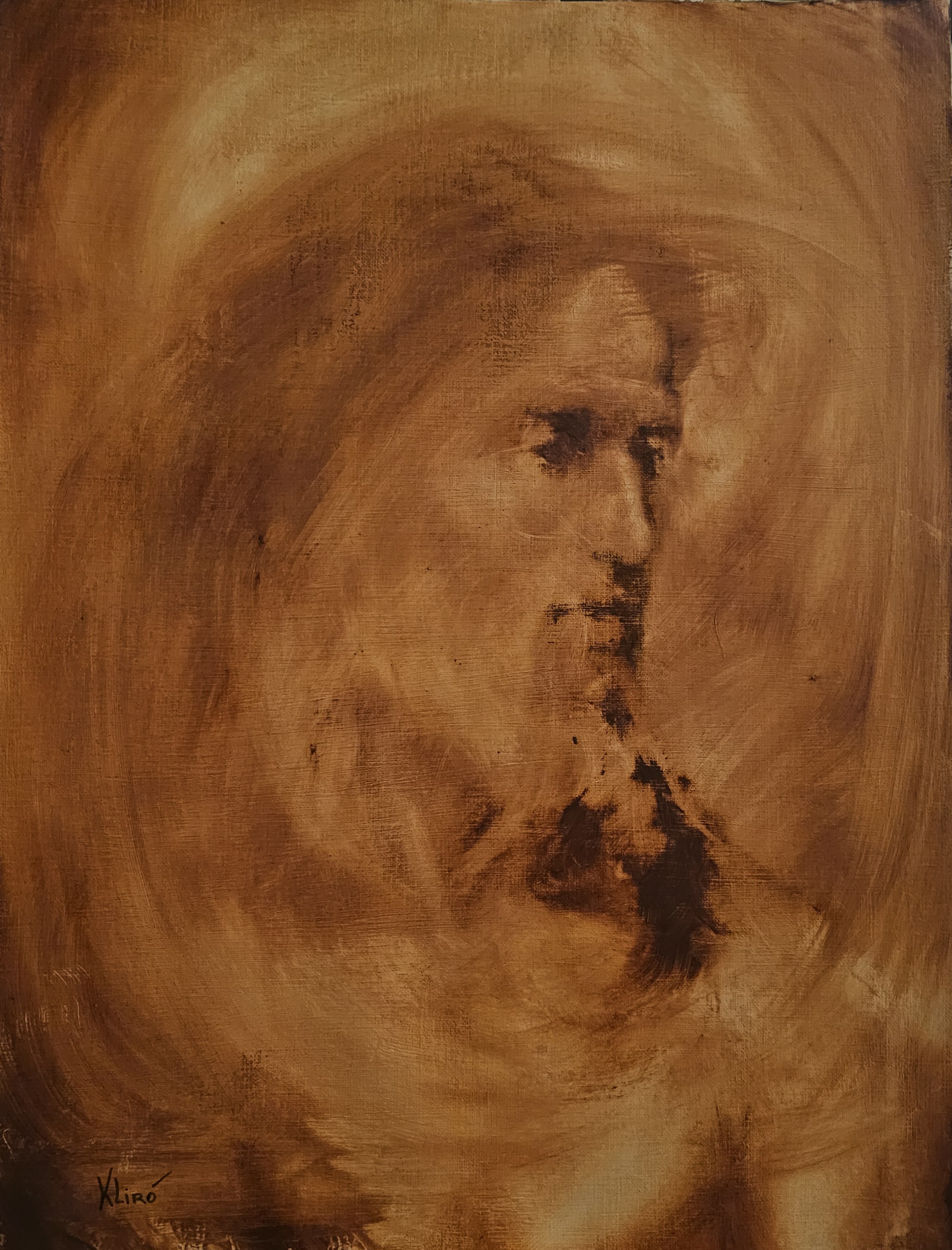 Dipinto ad olio su tela Gesù Cristo di Klirò