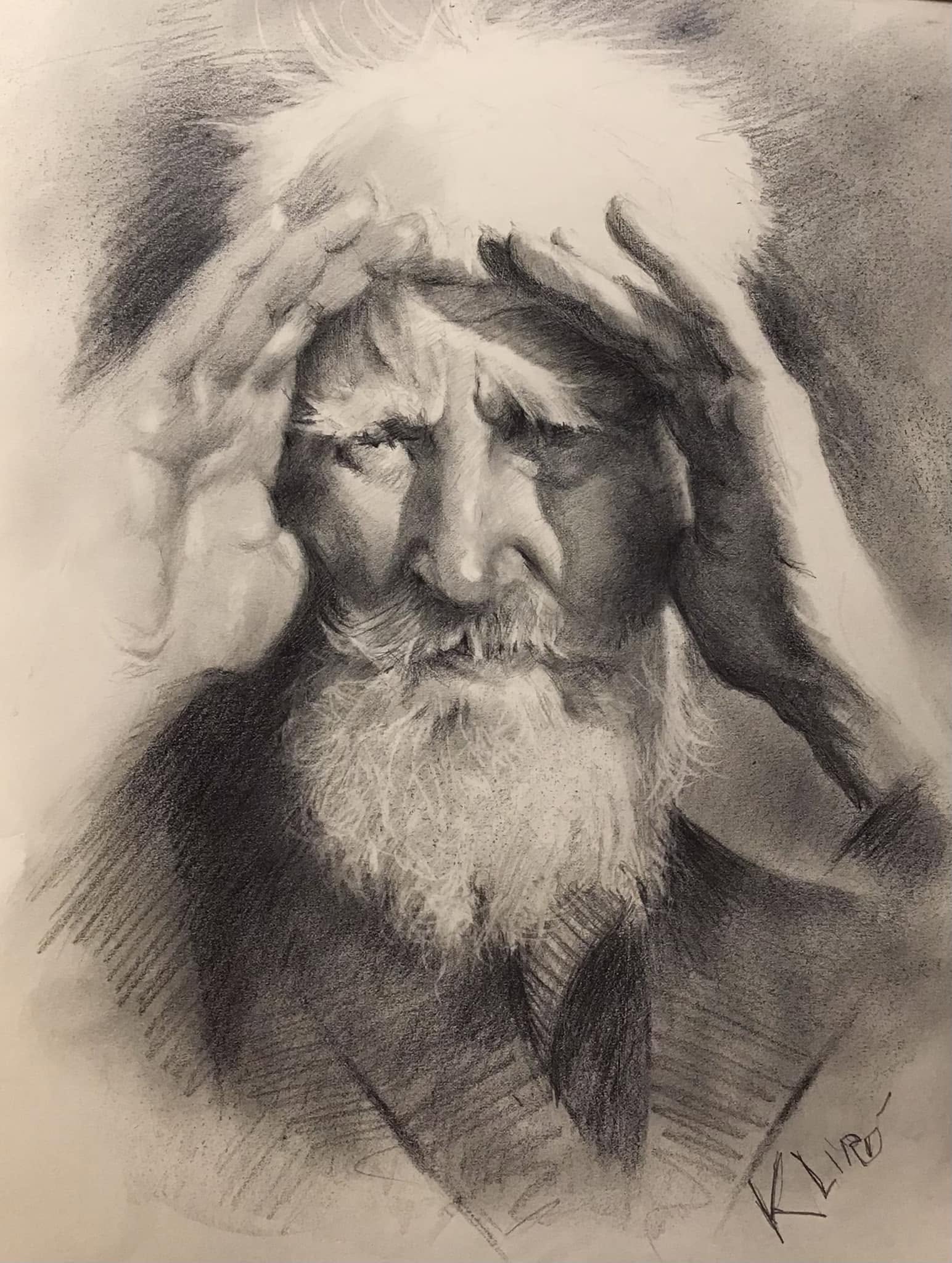 Ritratto di George Bernard Shaw matita klirò