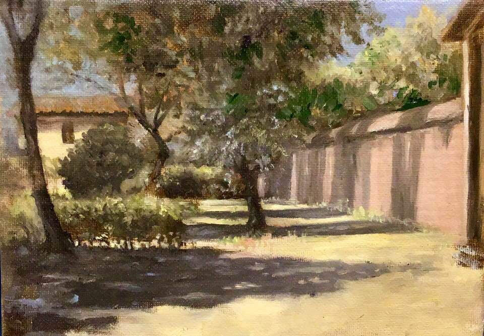 villa carpegna paesaggio dipinto en plein air klirò