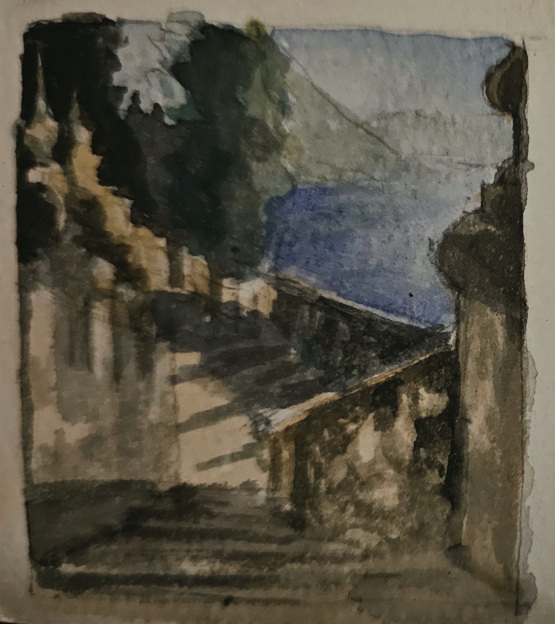 Thumbnail ad acquerello di paesaggio ligure di Klirò