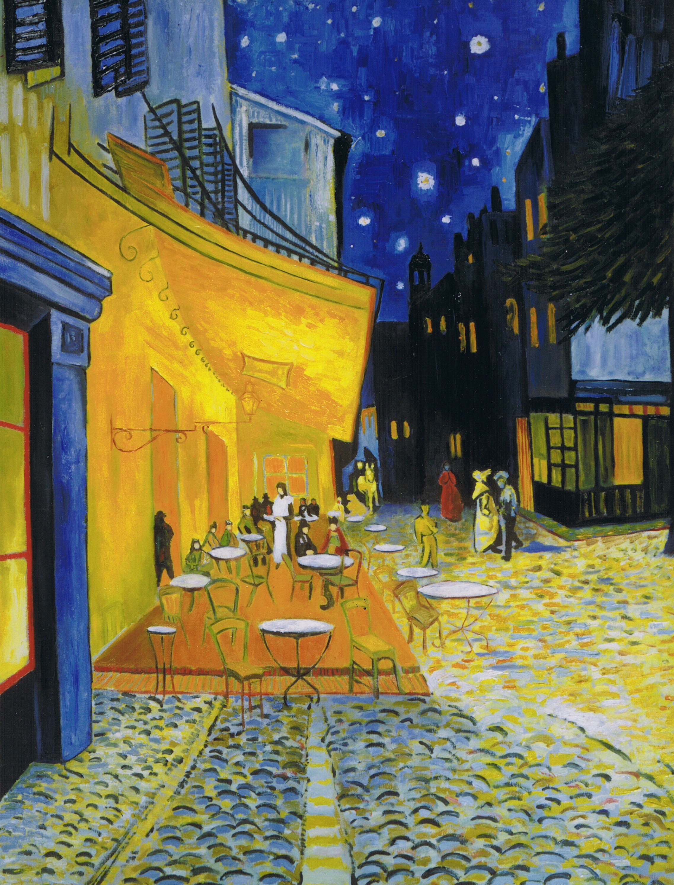 Vincent Van Gogh Il caffè di notte Klirò clizia omarini arte copia falso d'autore