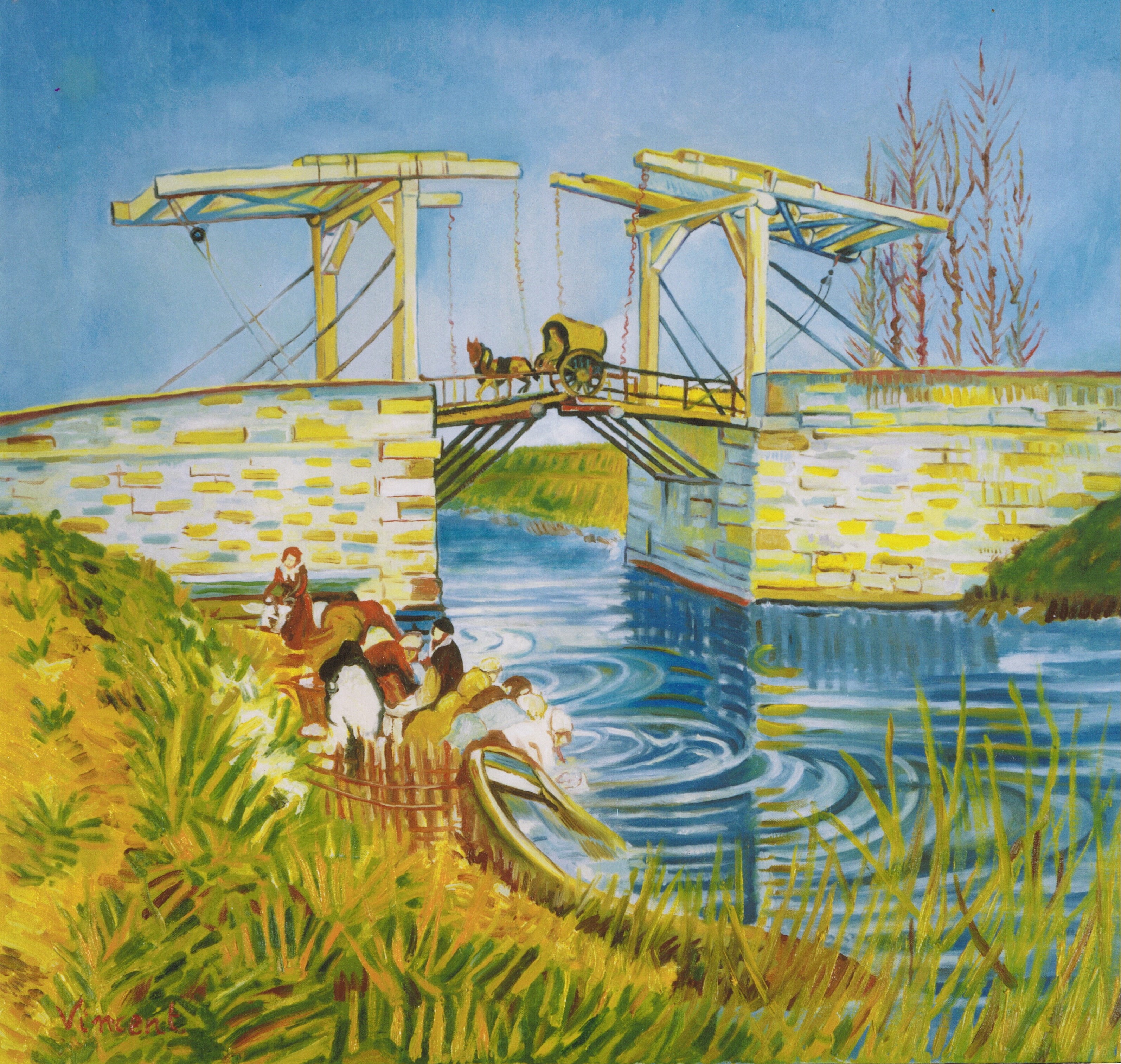 Vincent Van Gogh Il ponte di langlois bridge Klirò clizia omarini falso d'autore copia master copy